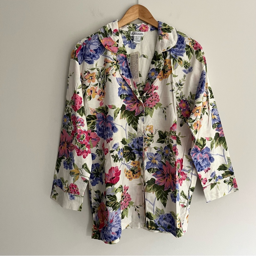 Lauren Allen Vintage Floral Shirt Jacket Medium